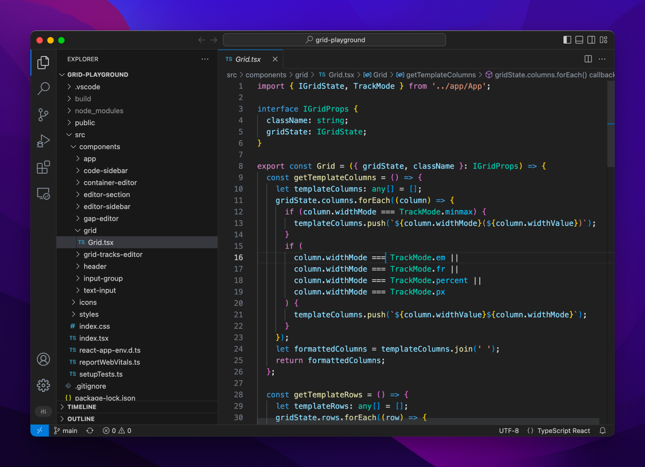 Dark modern VS code default theme